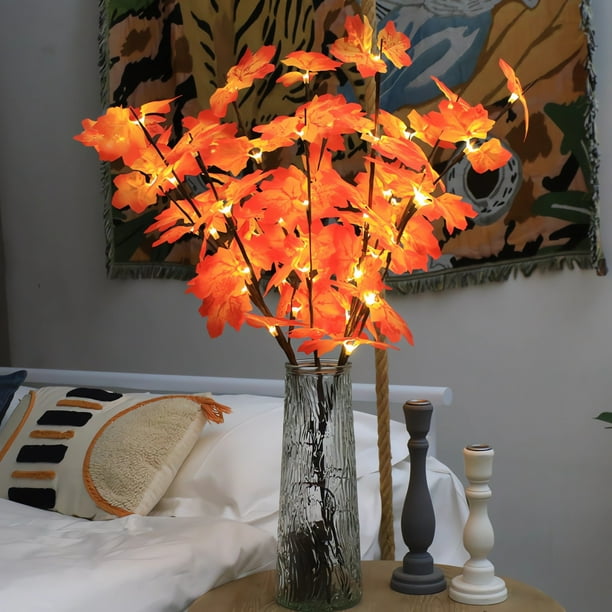 Luces de árbol de arce LED blancas cálidas, 20 cuentas LED