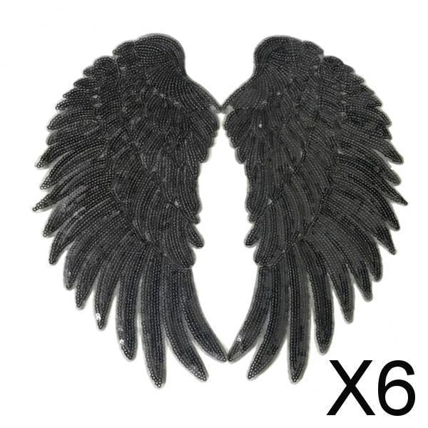 6x 2X de ángulo Grande para Coser en Apliques para Planchar en Transferencias para Motociclistas Rockeros Chaquetas a 6 piezas
