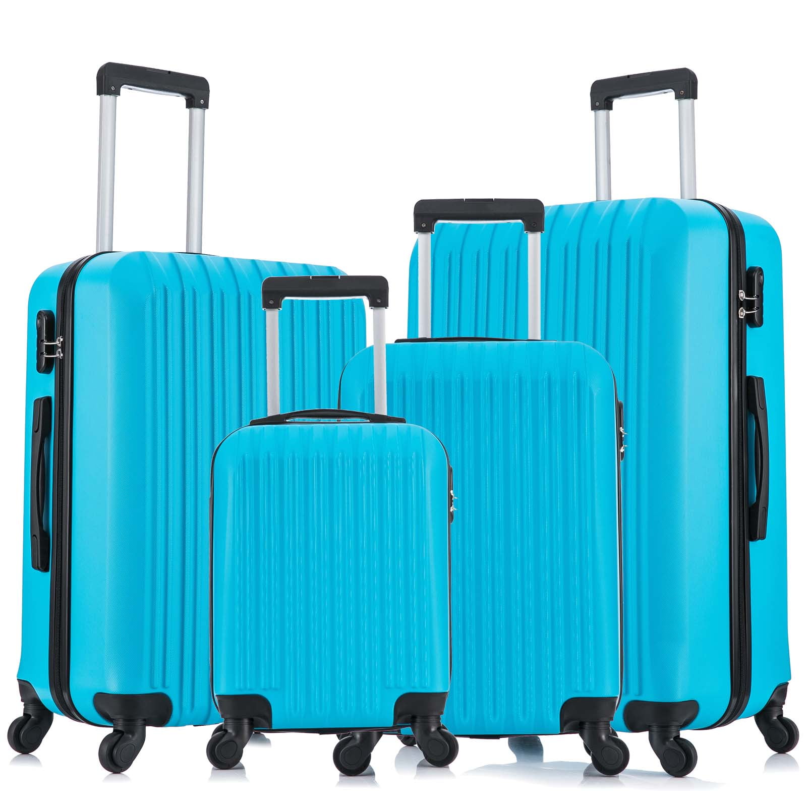 4 piece spinner luggage set luggage sets hardside with spinner wheels