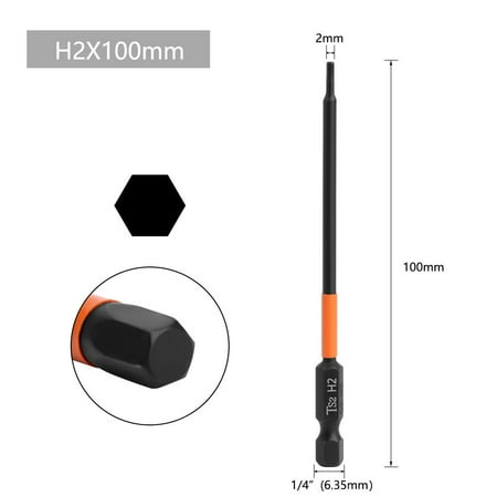 

Hexagon Screwdriver Bit Quick Change Impact Driver Power Drill Length 100mm