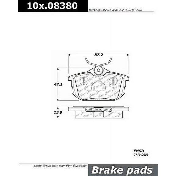 Centric 104.08380 Disc Brake Pad