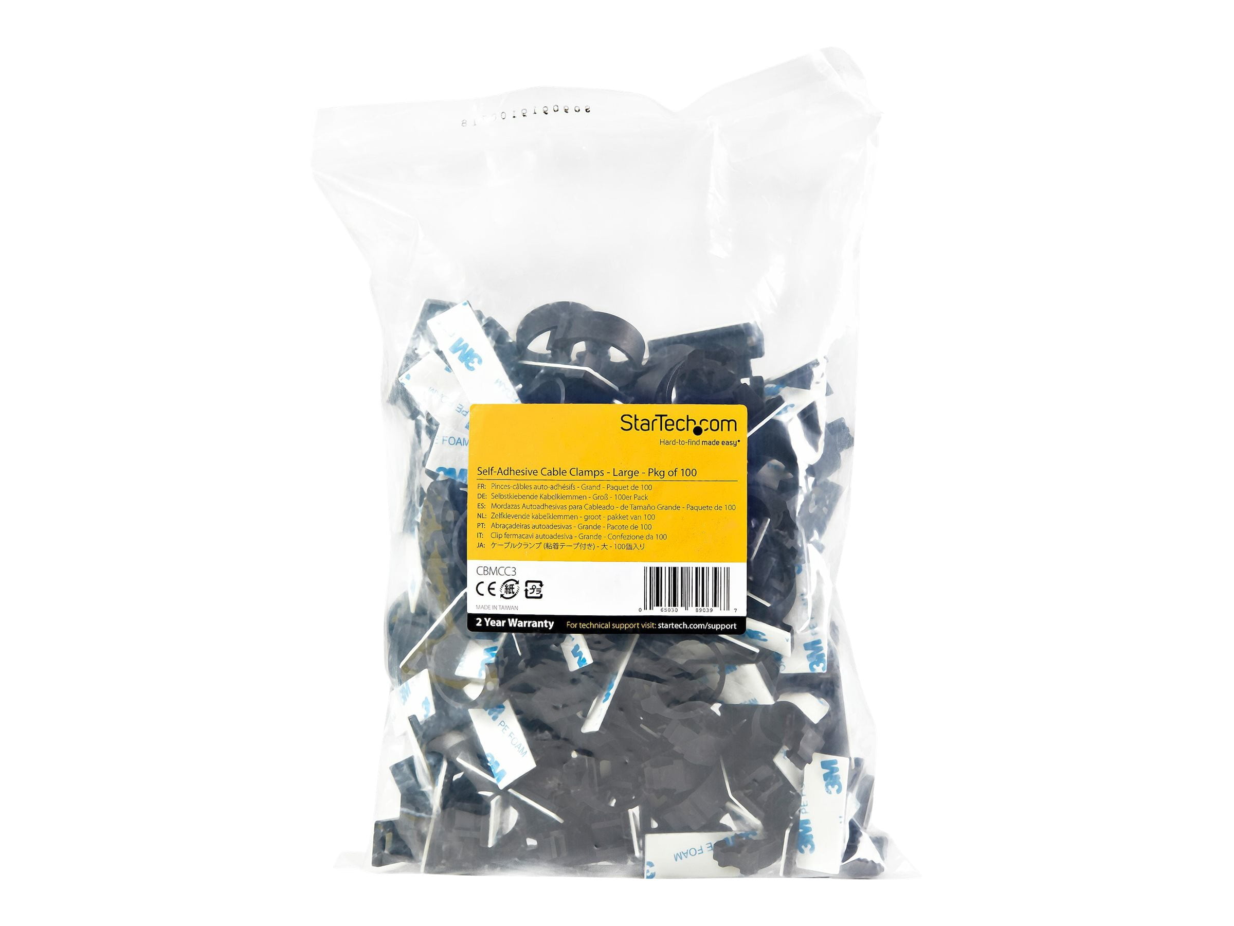 Startech Cbmcc3100 Self Cable Management Clips - 100 Pack