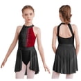 thumbnail image 3 of Vestido lírico de Ballet brillante con diamantes de imitación para niñas, disfraz de patinaje artístico y gimnasia, vestido con tutú de bailarina con dobladillo Irregular, Ropa de baile, 3 of 5