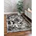 thumbnail image 3 of Unique Loom Sofia Collection Area Traditional Vintage Rug, French Inspired Perfect for All Home Décor, 9' 0 x 12' 0 Rectangular, Black/Gray, 3 of 5