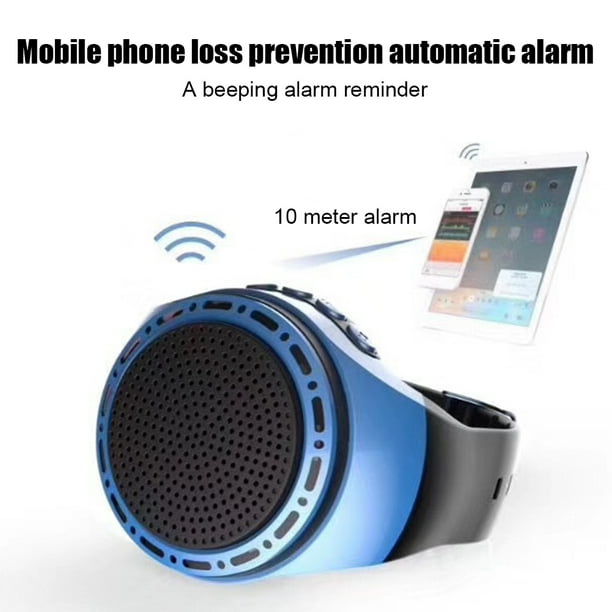 Reloj de pulsera Altavoz Radio FM USB Recargable Compatible con Bluetooth Azul