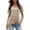Khaki, variant on Round Neck Short Sleeve Casual T Shirt for Women With Knot Detail Solid Color Relaxed Fit Top Dry Wick Tee Women's Casual Shirts Handstand Shirt Long Sleeve Women's T Shirt Medium Long
