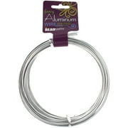 Aluminum Wire Flat Diamond Cut 1X3mm 12 Meters/Pkg (39.25')-Silver, Pk 1