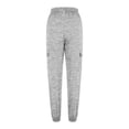 thumbnail image 6 of qolati Cargo Sweatpants for Women Drawstring High Waist Baggy Lounge Sweat Pants Athletic Fit Cargo Joggers Cinch Bottom Pants with Pockets Gray S 4, 6 of 9