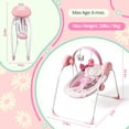 thumbnail image 2 of Columpio portátil para bebés Surbowbaby Pink con 5 niveles de velocidad y 6 canciones, 2 of 8
