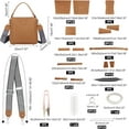 thumbnail image 4 of DIY 23pcs DIY PU Leather Craft Bag Making Tool Kit Knitting Crochet Bag Sewing Material Handmade Bucket Bag Purse Making Shoulder Bags All Accessories 7.8×7.4 Inch(Brown) DIY, 4 of 9