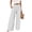 White, variant on VEKDONE Womens Elastic Waist Palazzo Pants Casual Baggy Wide Leg Pants with Pockets Summer Lounge Straight Trousers Army Green XL