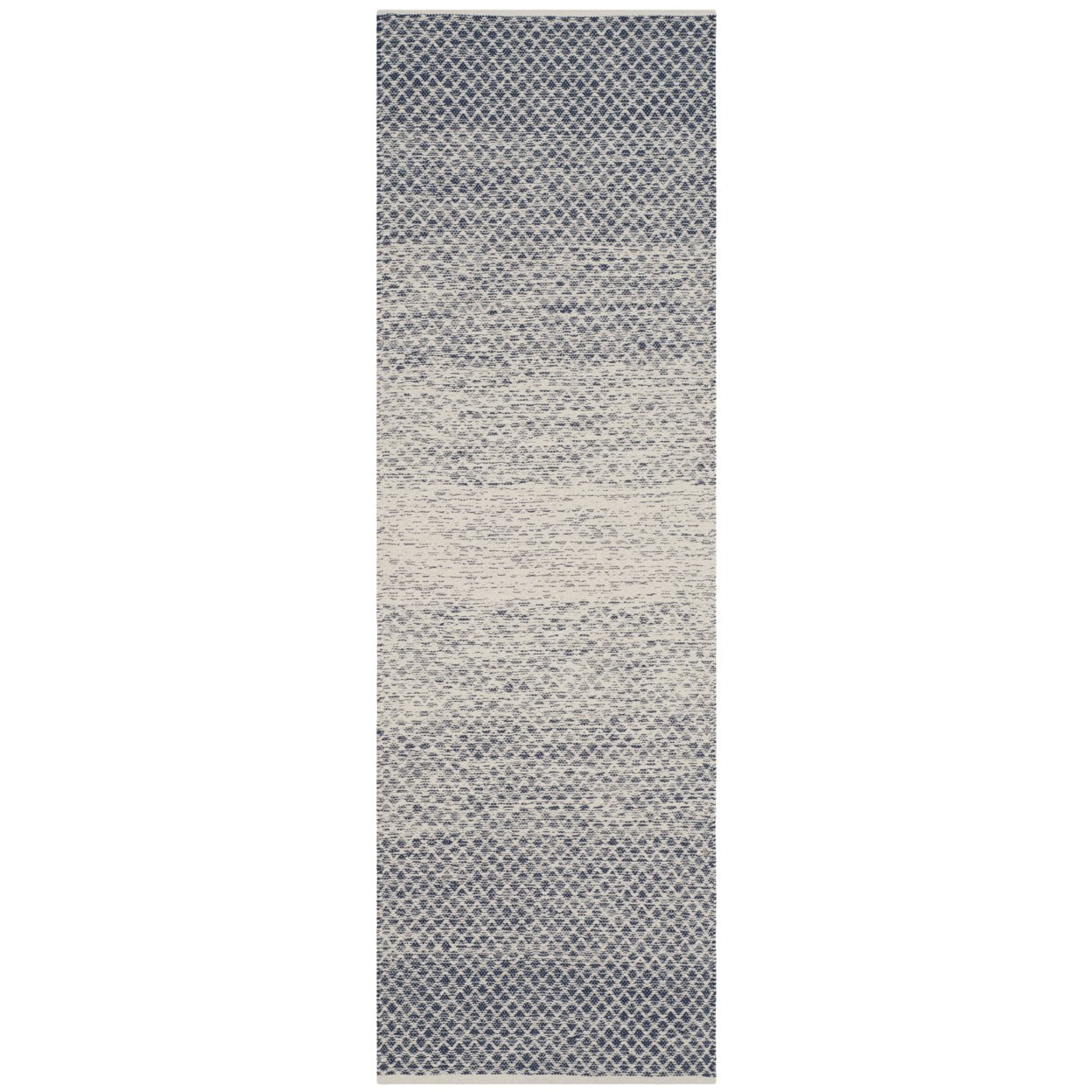 SAFAVIEH Montauk Vaughn Geometric Cotton Area Rug, Navy/Ivory, 11' x 15'
