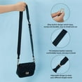 thumbnail image 4 of 1pc PU Leather bag Straps with Zinc Alloy Swivel Eye Bolt Snap Hooks Black 107x1.9~3.8x0.3~1.8cm, 4 of 7