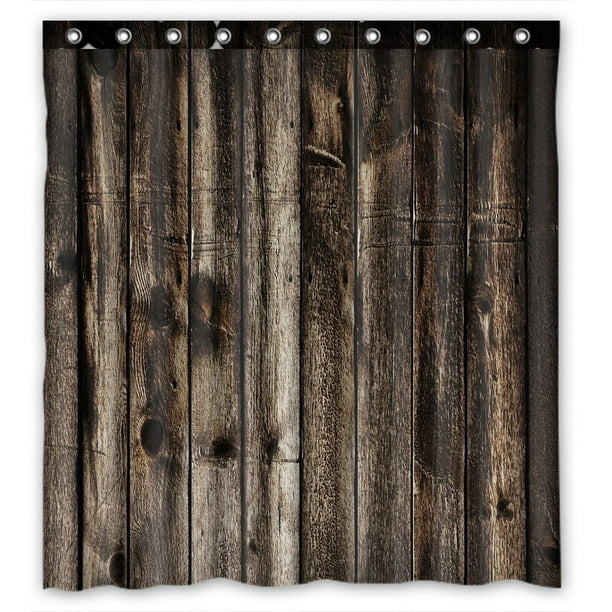 Gckg Rustic Old Barn Wood Waterproof, Shower Curtain That Looks Like Wood