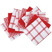 Coordinating Flat Waffle Weave Dish Cloth, Twelve Pack, Red