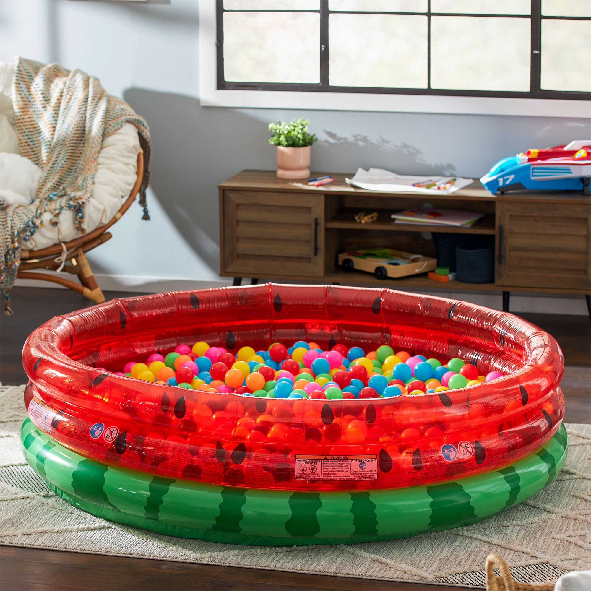 Intex 66" Round Inflatable Kids Swimming & Wading Watermelon Pool (6 Pack)