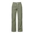 thumbnail image 5 of Tfken Children Soft Lightweight Pants Daily School Wear Girls Cargo Pants With Pockets School Uniform Loose Trendy Kids Breathable Clothes Size 5-6 Years Green, 5 of 7