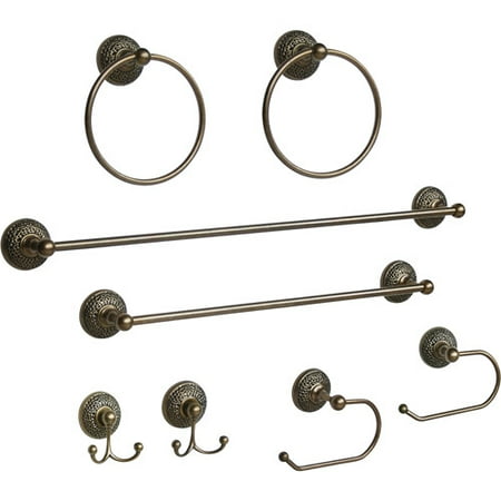 Baldwin 8-Piece Bath Hardware Set, Antique Brass - Walmart.com