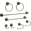 Baldwin 8-Piece Bath Hardware Set, Antique Brass