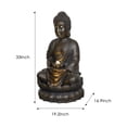 thumbnail image 5 of 33" H Buddha Outdoor Water Fountain with LED Lights and Pump,Zen Style Relaxing Garden Fountain Waterfall for Patio, Porch and Yard Decor, 5 of 13