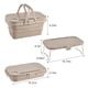 thumbnail image 3 of Picnic Basket For 2,Multi-Function Lid 15L& Food Tray Table,Folding Picnic Basket With Phone Slot And Cup Slot For Picnic Or Beach , Camping, Hiking, FishingTeissuly Clearance (Coffee, ) Teissuly WER202308291809, 3 of 7