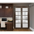 thumbnail image 5 of Slab Barn Door Panel Frosted Glass | Quadro 4002 Chocolate Ash | Sturdy Finished Doors | Pocket Closet Sliding-42" x 80", 5 of 5