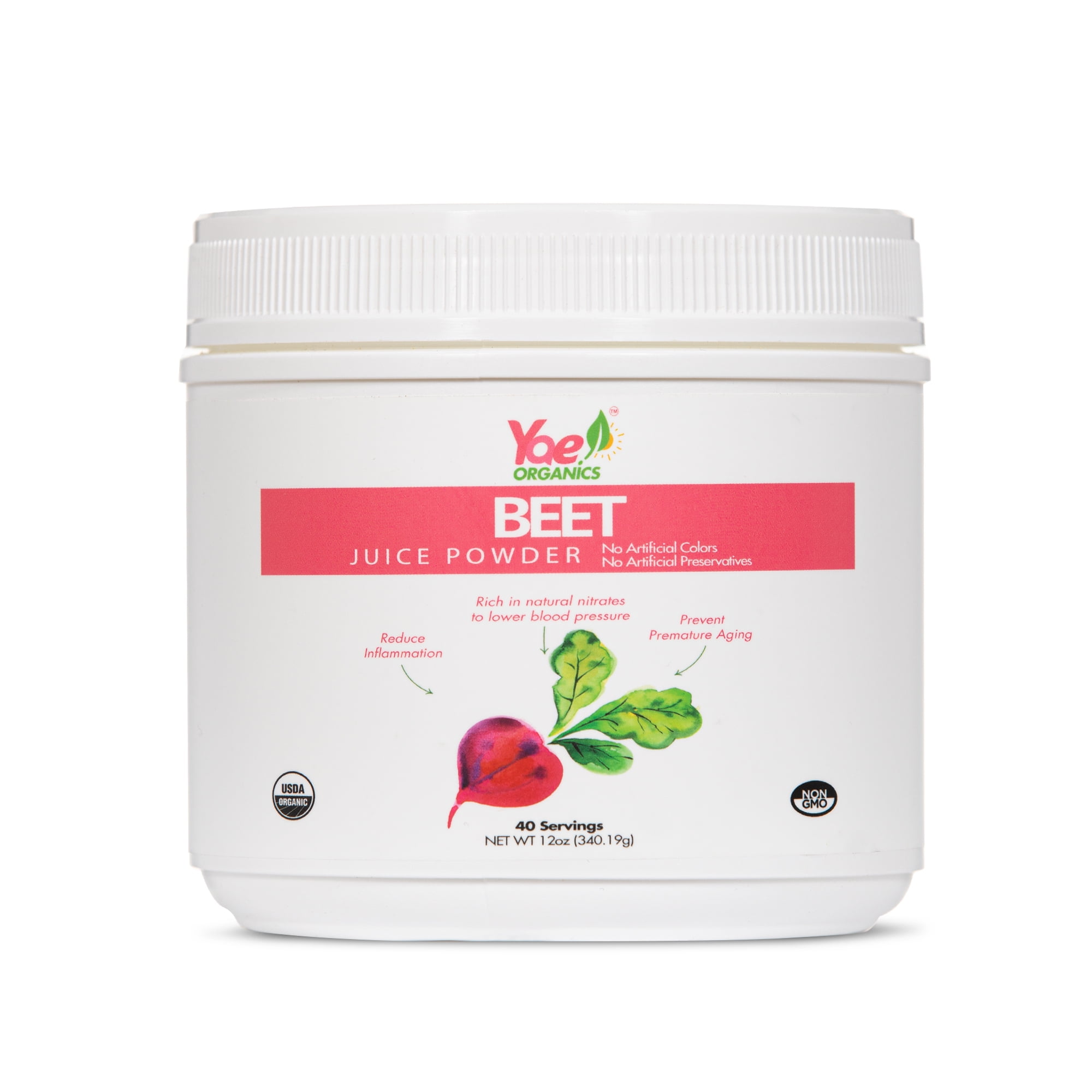 Yae Organics Organic Beet Juice Powder (1 Serving=1 Cup Fresh