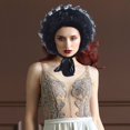 thumbnail image 6 of Slccxzc Women Victorian Bonnets Lace Party Sun Hat Gothic Style Lolita Exhibition Hair Accessories Flat Hat for Women, 6 of 7
