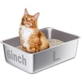 thumbnail image 1 of Bandeja higiénica LEGOURNS de acero inoxidable 50x35x15 cm para gatos, 1 of 6