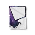 thumbnail image 2 of Celestial Soft Flannel Fleece Throw Blanket, Aquarius Zodiac with Sign and Cosmos Long Haired Starry Hair Woman, Cozy Plush for Indoor and Outdoor Use, 50" x 70", Violet and Multicolor, by Ambesonne, 2 of 5