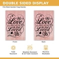 thumbnail image 3 of We Love Because He First Loved Us Garden Flag, Double Sided Yard Outdoor Farmhouse Lawn Porch Decor, Bible Verse Christian Gifts for Women Coworker Sister BFF Family, Wedding Sayings Gifts, 3 of 6