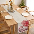 thumbnail image 3 of Valentine's Day Table Runner - 108 Inch Long, Kitchen Dining Table Runner Dresser Scarves, Love Tree Trucks Balloons Beige Romantic Farmhouse Decor for Coffee Tables Wedding Party Banquet, 3 of 8