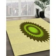 thumbnail image 2 of Ahgly Company Indoor Round Patterned Dark Golden Rod Brown Area Rugs, 7' Round, 2 of 6