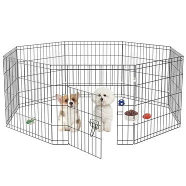ZephyPaws Puppy Playpen 24x24in Foldable Pet Playpen 8 Panels Dog Pen for Indoor Outdoor