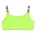 thumbnail image 4 of renvena Kids Girls Yoga Ballet Crop Tops Activewear Training Sports Camis Vest Dancewear Fluorescent Green 10, 4 of 7