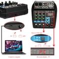 thumbnail image 4 of Console de Mixage Sonore Portable Console aux Chemins Plus Effets Mixeur Audio avec USB, 4 of 8
