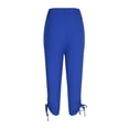 thumbnail image 6 of Delliss Capri Leggings for Women Summer Workout Soft Sports Gym Yoga Drawstring Pants Tights, 6 of 6
