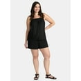 thumbnail image 2 of Time and Tru Women's Linen Blend Tank Top and Shorts Set, 2-Piece, Sizes XS-4X, 2 of 5