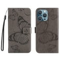 thumbnail image 6 of Decase Wallet Case for Apple iPhone 14 Pro, Butterfly Embossed PU Leather Wallet Case Flip Protective Phone Cover with Card Slots and Kickstand Case,Gray, 6 of 6