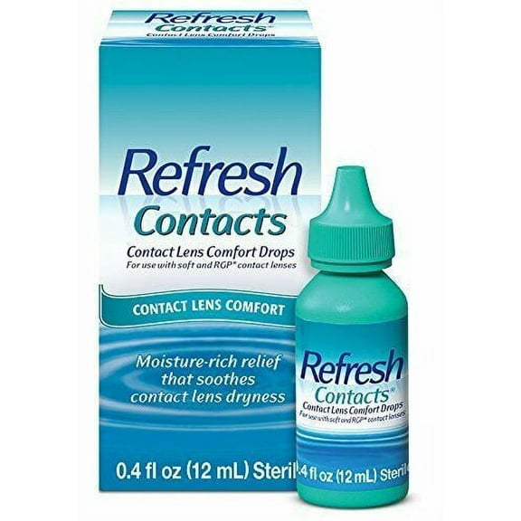 Refresh Contact Lens Comfort Eyecare, Dry Eye Moisture Drops, 0.4oz, 5-Pack