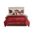 thumbnail image 2 of Madison Park 7-Piece Pintuck Bed in a Bag Comforter Set, Queen, Red, Amherst All Season Bedding Set, 2 of 5