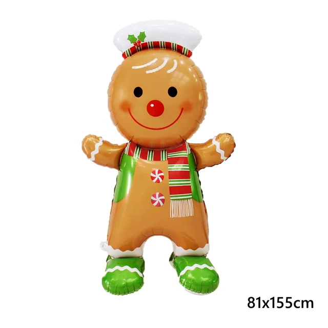 Globo de aluminio de Papá Noel De pie Extra grande, decoración de fiesta de vacaciones de Navidad, suministros de cumpleaños de Año Nuevo, regalo de Pascua, nuevo, 1pc