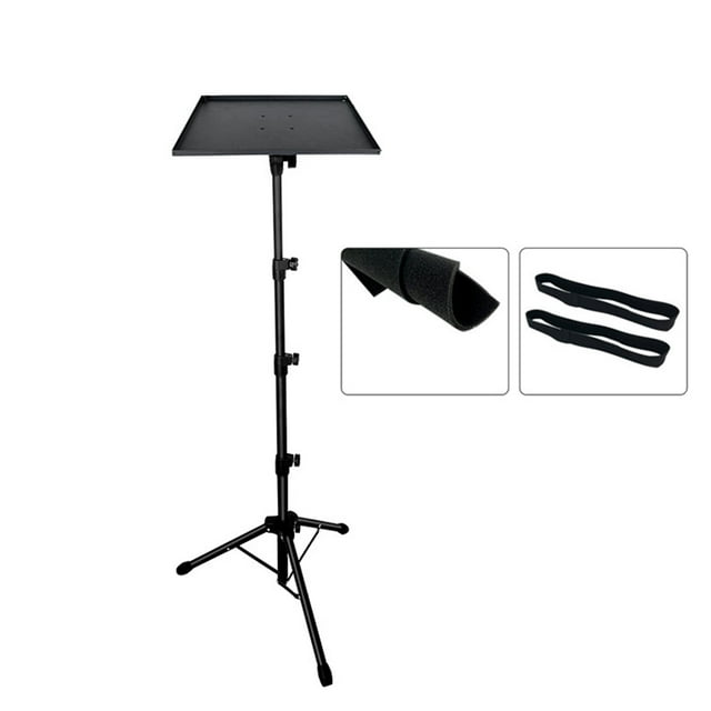 Graflsoa Support de Sol Réglable de 1,6 m pour Projecteur, Portable et Partitions avec Pince pour Téléphone en Option et Plateau pour Souris