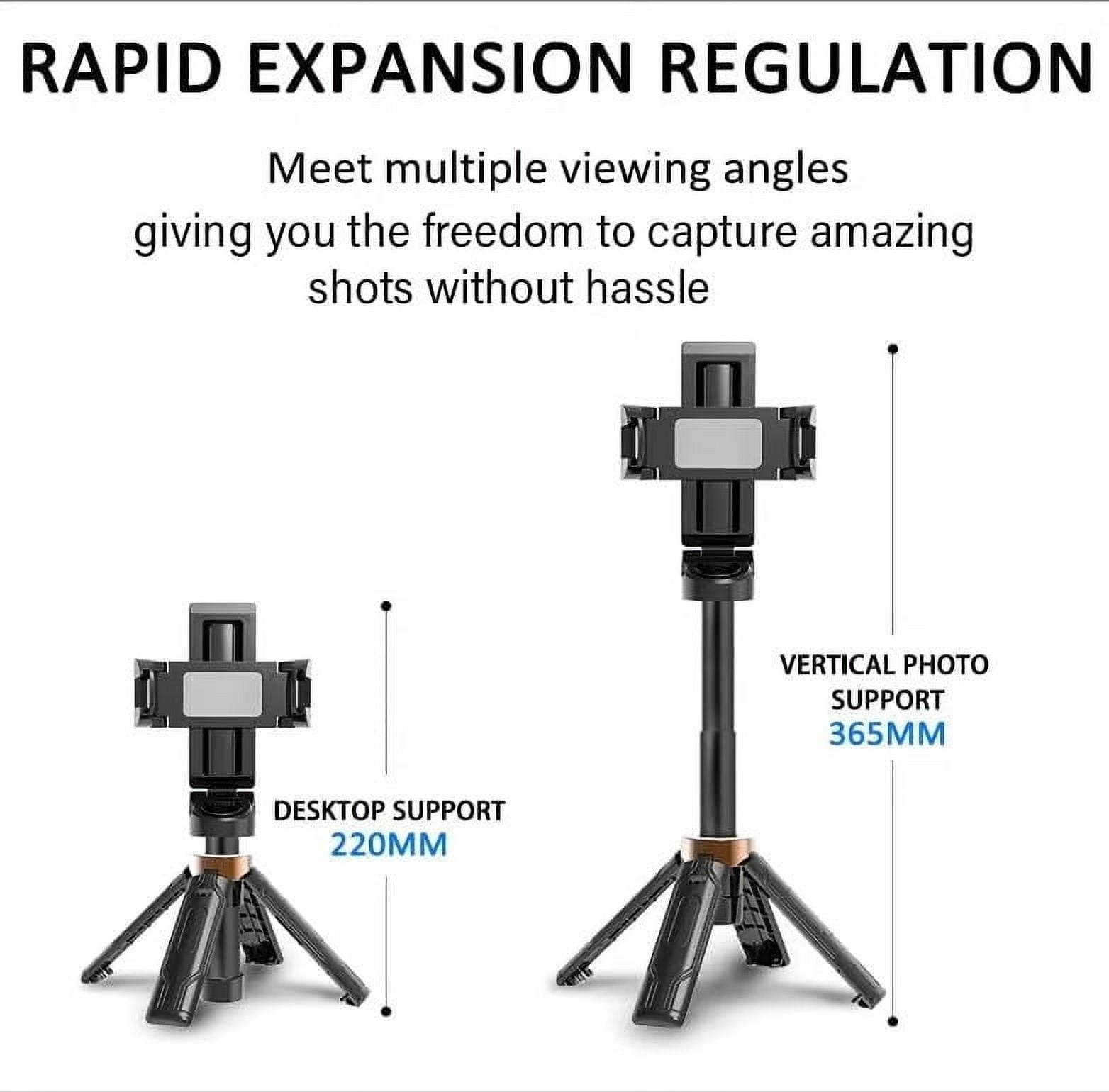 3 Packs Pocketflex Mini Tripod Selfie Stick with Bluetooth Remote 360 Rotation Portable Travel Tripod Stand for Phone Camera Vlogging Content Creator Stabilizer Mount Lightweight Compact