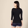 thumbnail image 3 of walmart Essentials Womens 3/4 Sleeve Boatneck T-Shirt, 3 of 8