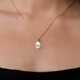 thumbnail image 4 of Gem Stone King 18K Yellow Gold Plated Silver Cultured Freshwater Pearl Pendant Necklace for Women with 18 inch Chain - Elegant Jewelry Gift, 4 of 5