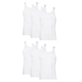 thumbnail image 1 of Camiseta sin mangas Hanes de algodón para hombre, 6 unidades, color blanco, talla M, 1 of 6