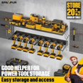 thumbnail image 4 of Power Tool Organizer for Tool Storage  Drill Holder Wall Mount with Charging Station  Tool Holder and Storage Rack for Garage Organization  Heavy Duty Metal Tool Shelf with Battery Holder, 4 of 6