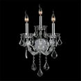 thumbnail image 1 of Worldwide Lighting W23113C12-CL Lyre Collection 3 Light Chrome Finish with Clear Crystal Wall Sconce, 1 of 1
