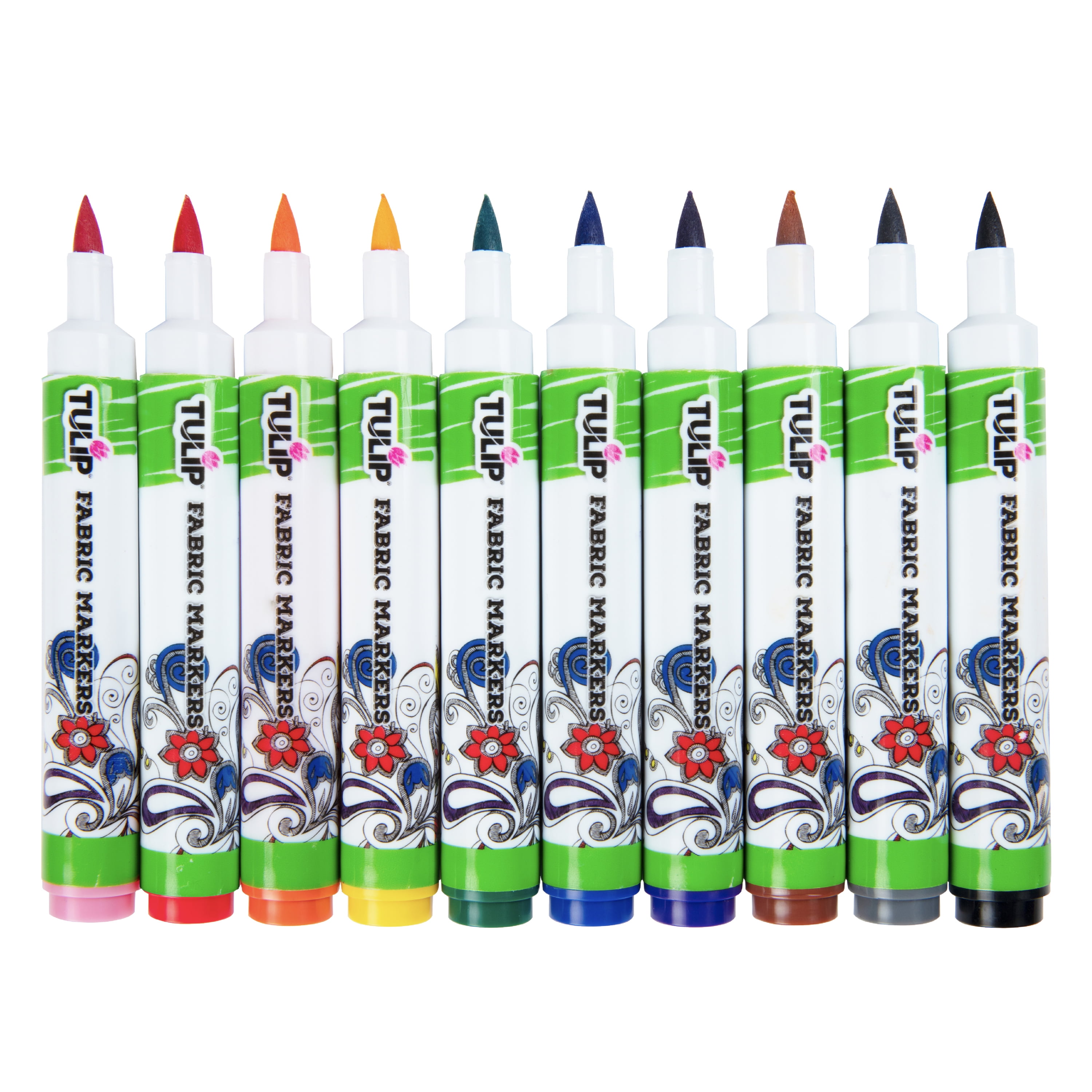 Tulip Bullet-Tip Fabric Paint Markers Rainbow 15 Pack – Tulip Color Crafts